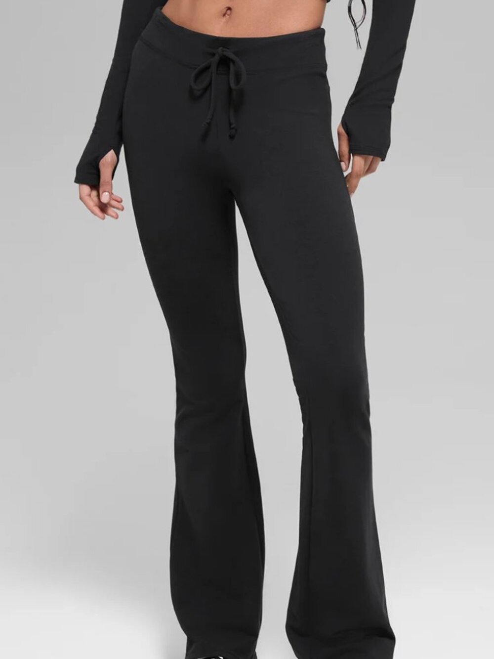 🪩Alo Yoga Sway Bootcut Sweatpant Black Comfortable Flared Casual Sports Pants - Picture 10 of 10